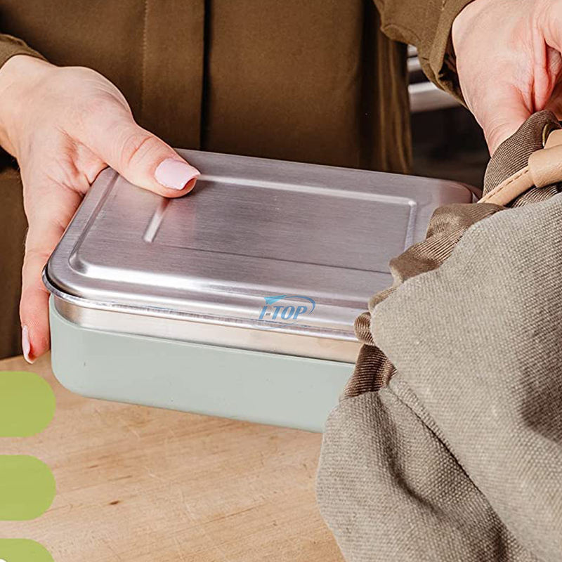 Nouvelle arrivée étanche 3 compartiments école enfants style bento conteneur de stockage des aliments boîte à lunch en acier inoxydable bento boîte à lunch pour