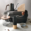 Mini moulin à café manuel portable en acier inoxydable avec manche en bois