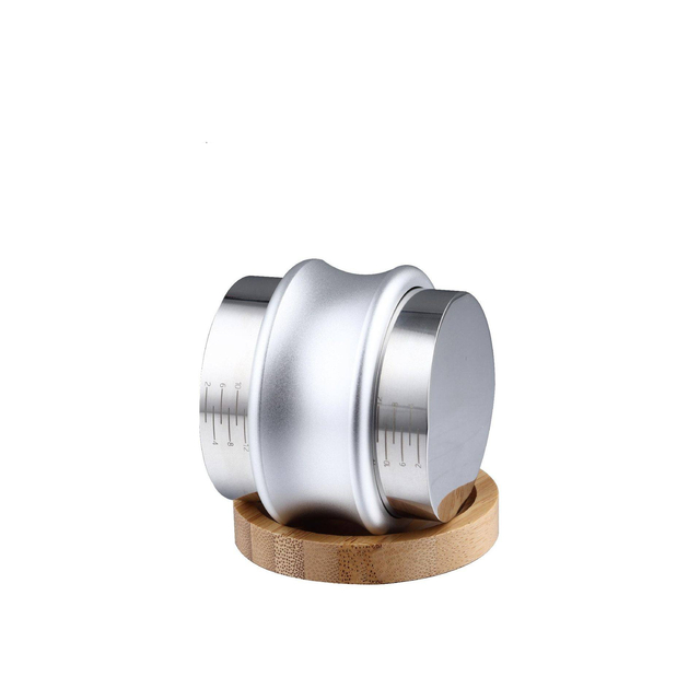 Niveleur de distributeur de café de 53,3 mm et tamper à main, outil de pressage d'espresso |Double face, profondeur réglable |Espresso robuste Ha