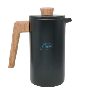 Presse française à double paroi isolée manche en bois thermique en acier inoxydable 304 Cafetière Cafetière