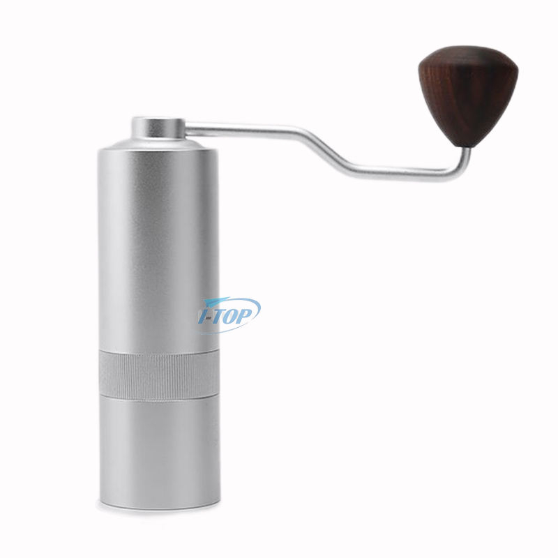 Moulin à café manuel grossier réglable en acier inoxydable à double roulement