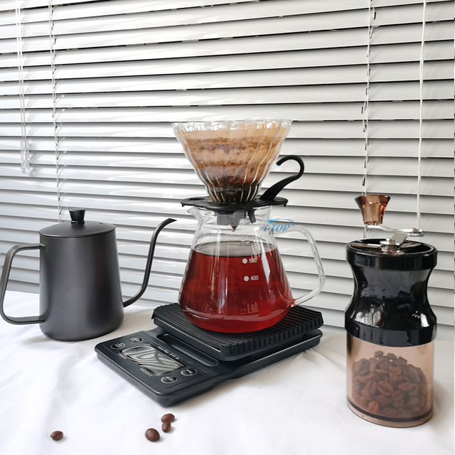 Fabricant Hand Brew Pot Logo personnalisé Portable Outdoor Camping Travel Gift Box Maker Drip Verser Over V60 Coffee Kit Coffee Set