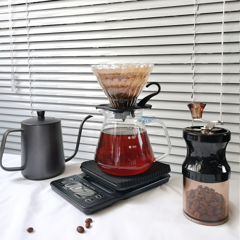 Fabricant Hand Brew Pot Logo personnalisé Portable Outdoor Camping Travel Gift Box Maker Drip Verser Over V60 Coffee Kit Coffee Set