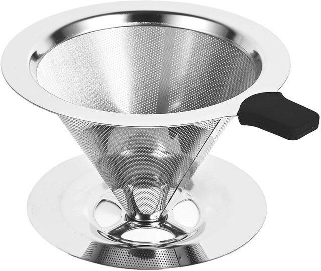  Filtre à mailles de goutteur de café en acier inoxydable portable pour goutteur de café