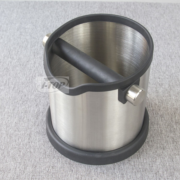 Barista Knock Box Tiroir Premium En Acier Inoxydable Café Mouture Conteneur Café Accessoires Café Knock Box