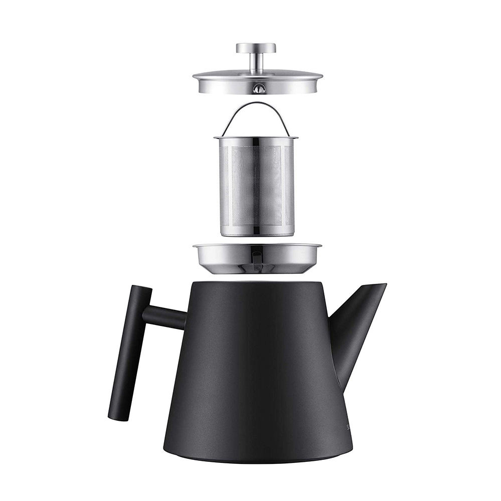 Nouveau produit cafetière en acier inoxydable bouilloire théière avec placage de couleur