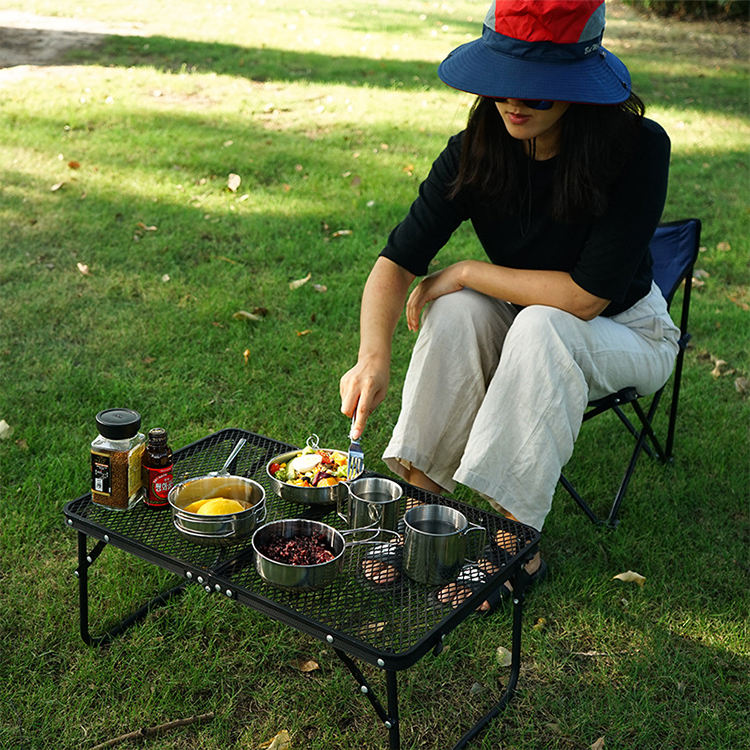 Transfrontalier en plein air alpinisme portable 5 pièces pot camping pique-nique barbecue voyage pêche en acier inoxydable tasses et bols t