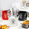 Style campagnard américain rétro vaisselle baguettes cage vidange couteau fourchette cuisine fournitures de cuisson baril de stockage