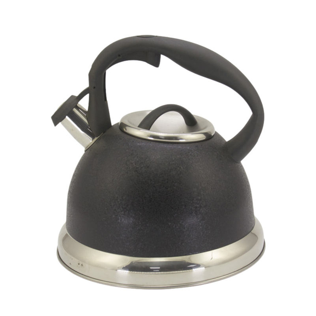 IT-CP1045 Bouilloire sifflante à thé en acier inoxydable de style européen noir pour cadeau promotionnel