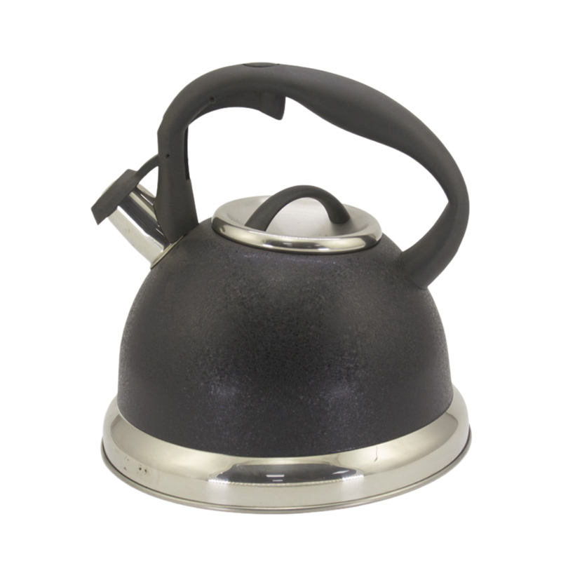 IT-CP1045 Bouilloire sifflante à thé en acier inoxydable de style européen noir pour cadeau promotionnel