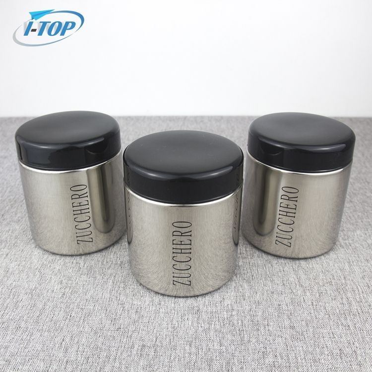Organisateur hermétique de cuisine pots sucre café thé conteneur de stockage ensemble de bidons en acier inoxydable