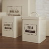 Bocal de stockage des aliments Conteneur de stockage hermétique En acier inoxydable Thé Sucre Café En métal Ensembles de bidons de cuisine avec boucle scellée