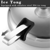 Seau à glace isolé avec pinces et couvercles pour fêtes et bar, double paroi en acier inoxydable avec passoire Seau à glace avec couvercle
