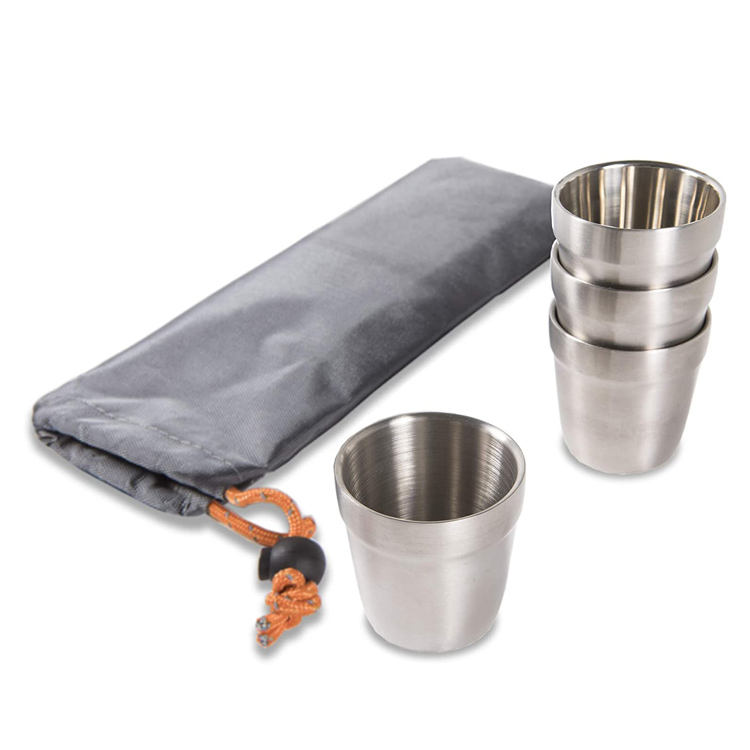 tasse en acier inoxydable de camping de bière de café d'eau extérieure pour la randonnée de voyage