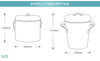 Poubelle à compost de cuisine Comptoir Poubelle à compost d'intérieur Comptoir Seau à compost avec couvercle 100% antirouille