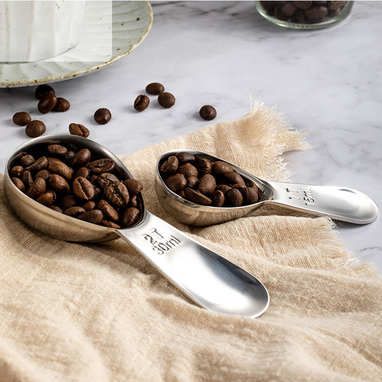 Ensemble d'accessoires de cuisine en acier inoxydable de haute qualité, cuillères à mesurer à café