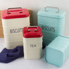 Meilleures Ventes En Acier Inoxydable Thé Café Sucre Boîtes Ensemble 3 Pcs Alimentaire Grands Pots De Stockage De Couleur Verte