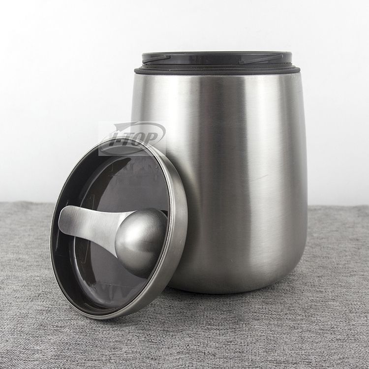 Top vente bonne qualité pot de rangement rond cuisine organisateur sucre café thé bidon ensemble avec couvercles