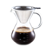 Filtre en acier inoxydable en verre borosilicaté de haute qualité versé sur le goutteur de café
