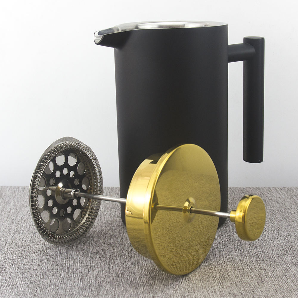 Presse à café 350/800/1000/1500 ml Passe au lave-vaisselle Double paroi en acier inoxydable Presse française Cafetière