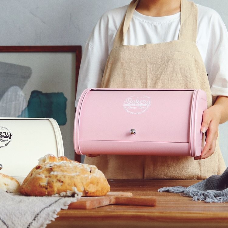 Accessoires de cuisine Design vintage en acier inoxydable Boîte de rangement pour pain mental Boîte de rangement pour boulangerie