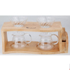 Goutteur de café Double support Bambou Pour Over Coffee Stand PourOver Drip Holder