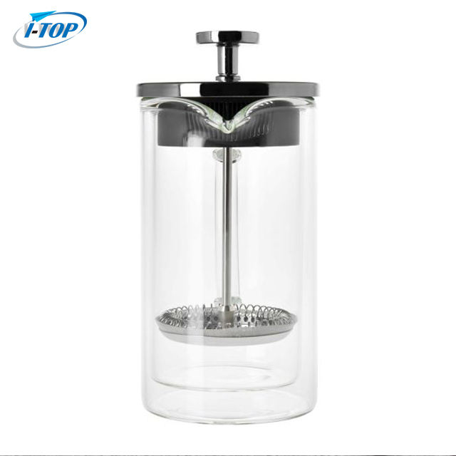 I-TOP GFP02 Meilleure vente Presse française en plastique en verre borosilicate 350ML 3.3