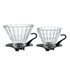 Hot Sell Coffee Dripper V60 Filtre à café en verre résistant à la chaleur pour Barista Coffee Brewing Cup 2-4Cups