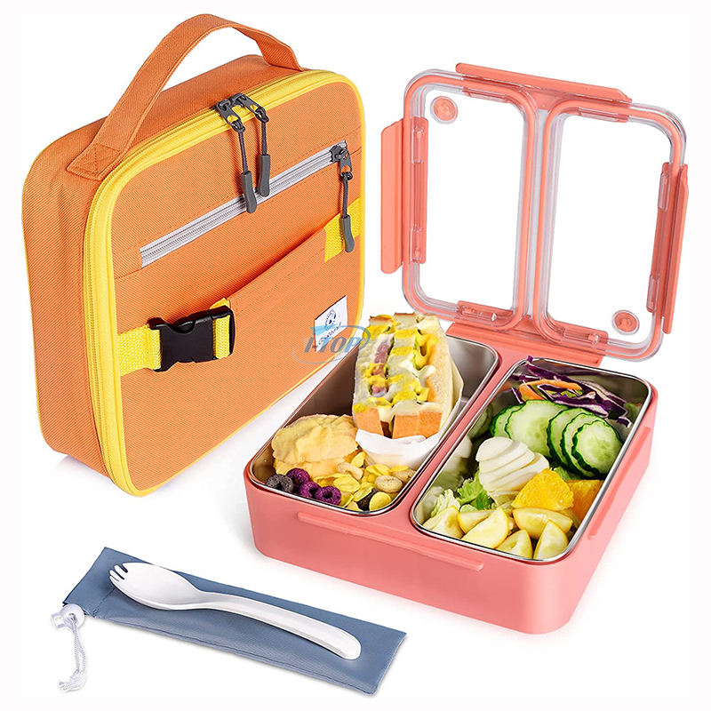 Vente en gros Adultes Enfants Leakproof Lunch Bento Box conteneur de stockage des aliments 304 Boîte à Lunch en Acier Inoxydable avec Couvercle