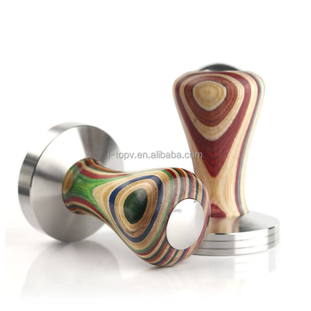 Presse à café en bois Espresso Coffee Powder Press Tamper Rainbow Coffee Press