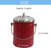 Seau à compost de cuisine pour comptoir ou sous évier 1,3 gallon en métal intérieur maison appartement éco biodégradable bac à compost