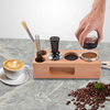Espresso Tamper Café Distributeur Tamper Espresso Agitateur Bois Café Tamper Station Espresso Tamping Mat Compatible avec 58mm