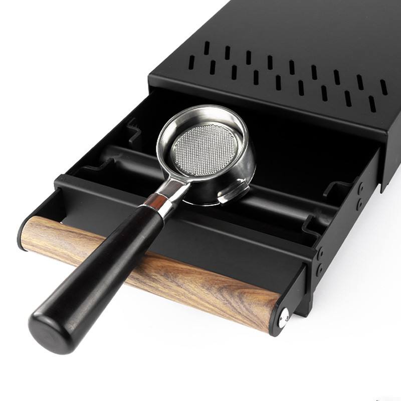 Espresso Knock Box Tiroir, Acier Inoxydable Amovible Café Moulu Knock Box, Absorbant Les Chocs Durable Barista Knock Box