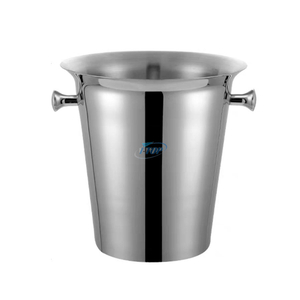 Seau à glace isolé en acier inoxydable pour mini fêtes et bar à cocktails avec pince à glace et couvercle
