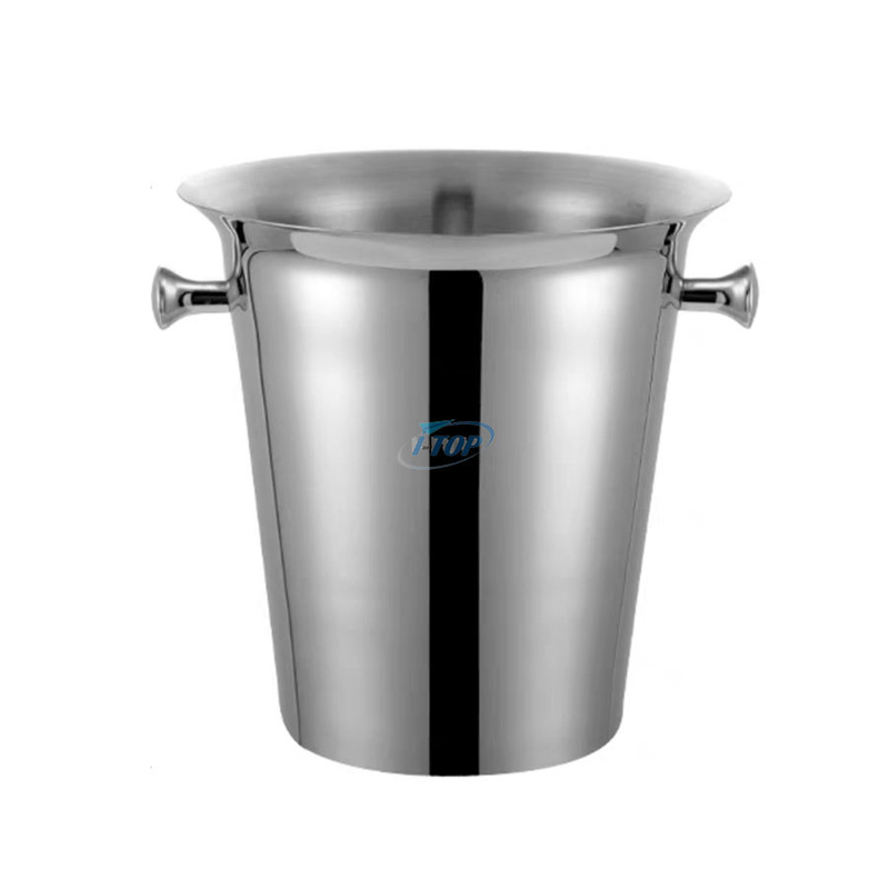 Seau à glace isolé en acier inoxydable pour mini fêtes et bar à cocktails avec pince à glace et couvercle