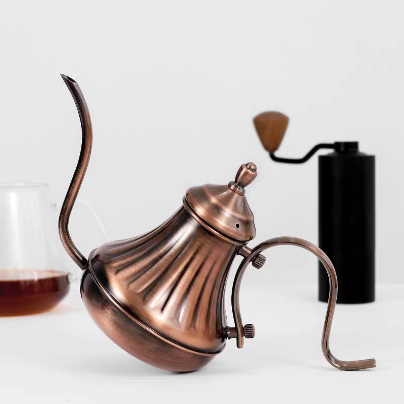 Goutte à goutte bouilloire mode 304 acier inoxydable poignée goutte à goutte cafetière théière longue col de cygne bec bouilloire col de cygne bouilloire à café