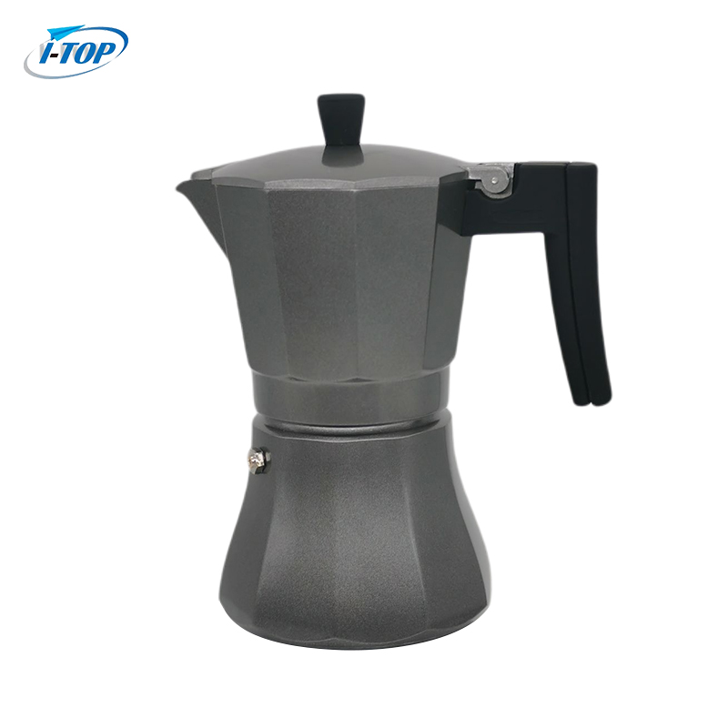 Alliage d'aluminium bakélite poignée cafetière expresso Moka Pot moka cuisinière cafetière Pot Induction de chaleur disponible poignée en Nylon