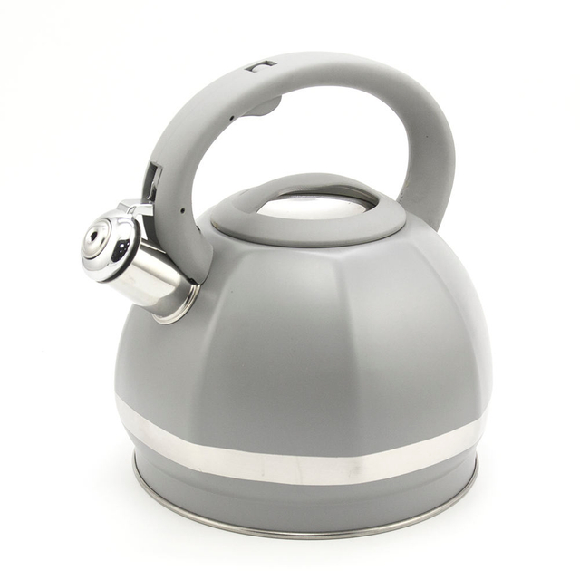 IT-CP1014 vente chaude couleur argent peinture bouilloire à thé sifflante en acier inoxydable