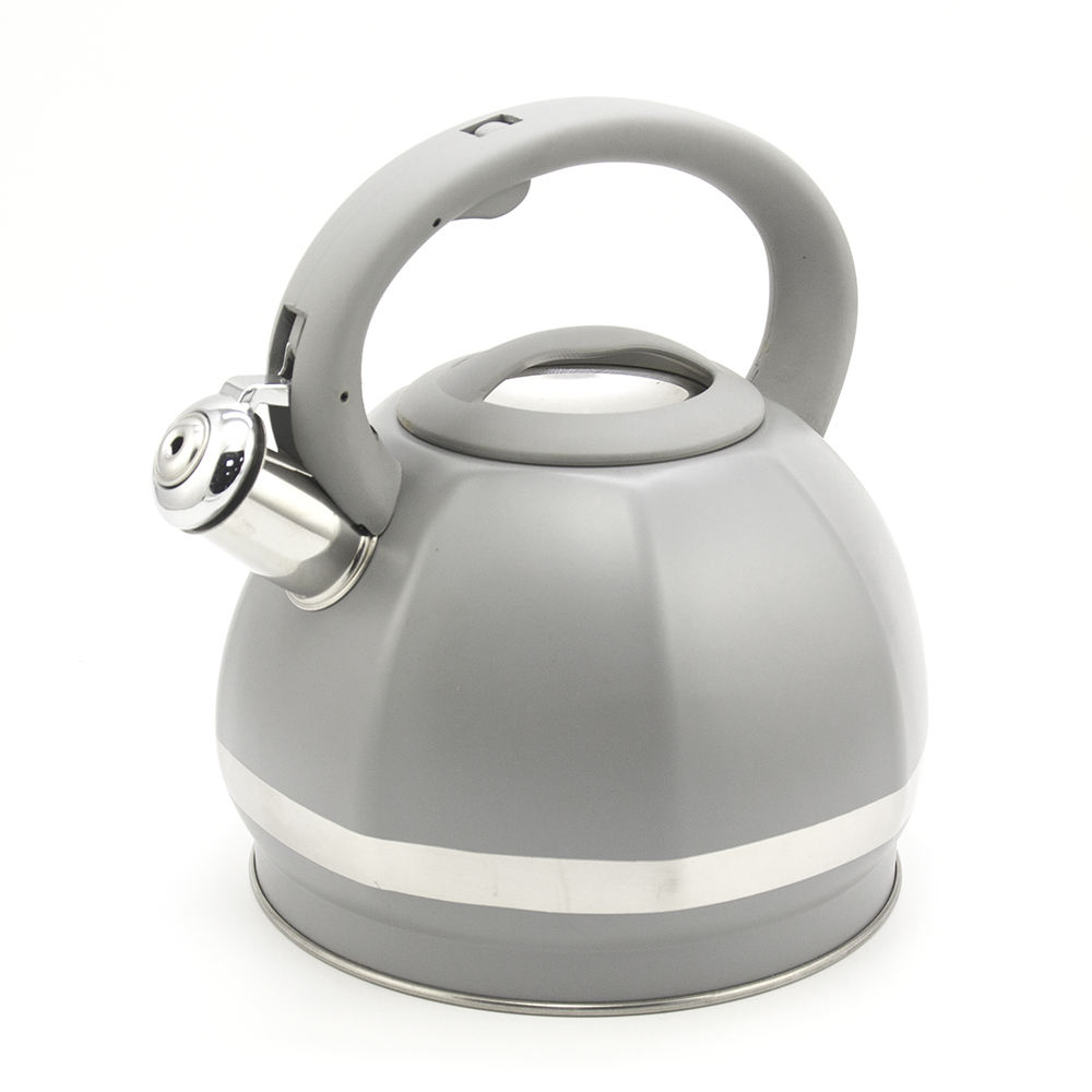 IT-CP1014 vente chaude couleur argent peinture bouilloire à thé sifflante en acier inoxydable