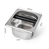 Ecocoffee Rectangulaire En Acier Inoxydable Espresso Mini Grind Conteneur Café Knock Box / Espresso Dump Bin Grind Waste Bin