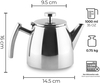 Théière en acier inoxydable Infuseur à thé à double paroi de 1,2 L Théière résistante à la chaleur avec infuseur
