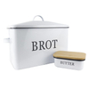 Usine Directe Personnalisée En Acier Inoxydable Pain Boîte De Rangement En Gros Unique Porcelaine Blanche Alimentaire Bin Cosmétique Boîte De Rangement Hermétique