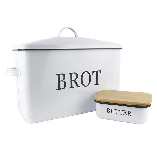 Usine Directe Personnalisée En Acier Inoxydable Pain Boîte De Rangement En Gros Unique Porcelaine Blanche Alimentaire Bin Cosmétique Boîte De Rangement Hermétique