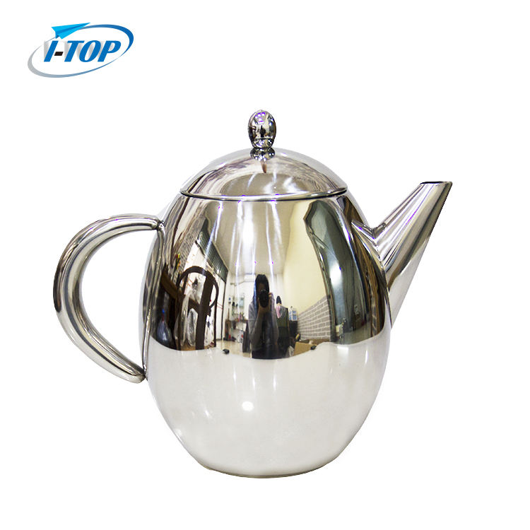 Théière en acier inoxydable de 1,2 L avec infuseur pour le thé en vrac, l'isolation à double paroi garde le thé au chaud pour une théière plus longue.
