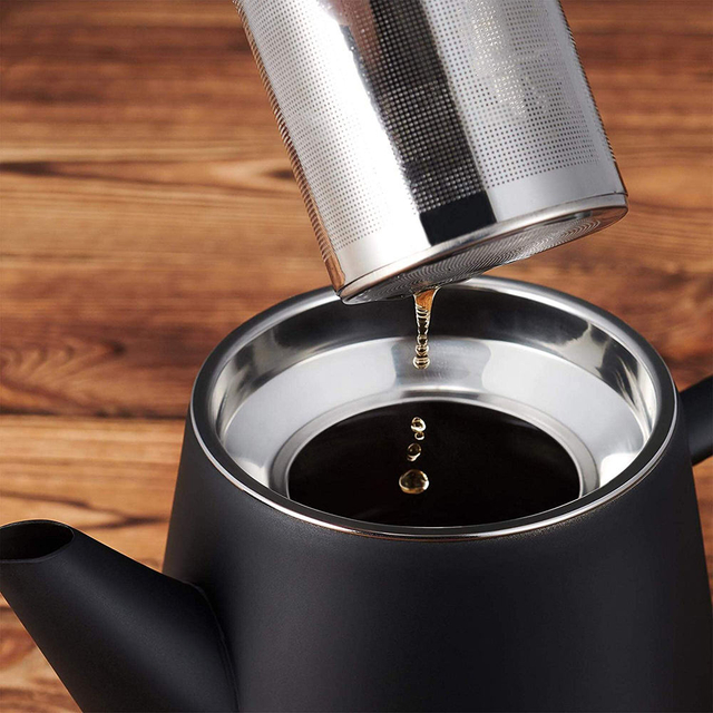 Nouveau produit cafetière en acier inoxydable bouilloire théière avec placage de couleur