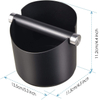 Coffee Knock Box, Black Espresso Knock Box avec Knock Bar Amovible Et Base Antidérapante Passe Au Lave-Vaisselle, Acier Inoxydable