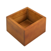 Boîte à café en acier inoxydable Knock Box Espresso avec coffret en bois - Boîte à café avec cadre en bois