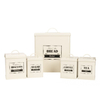 Bocal de stockage des aliments Conteneur de stockage hermétique En acier inoxydable Thé Sucre Café En métal Ensembles de bidons de cuisine avec boucle scellée