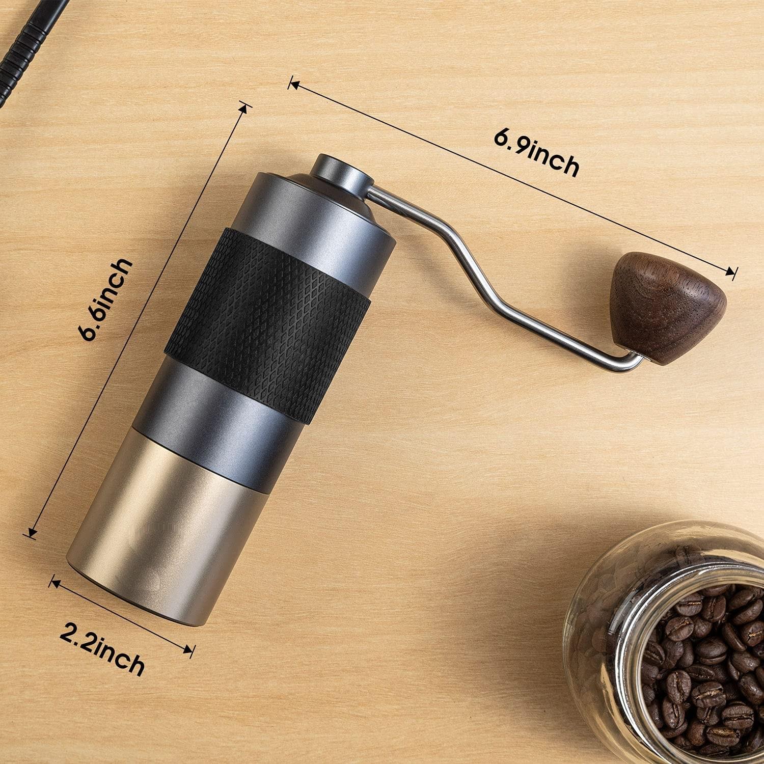 Meilleur moulin à café à main réglable en acier inoxydable Portable manuel moulin à café moulin à café