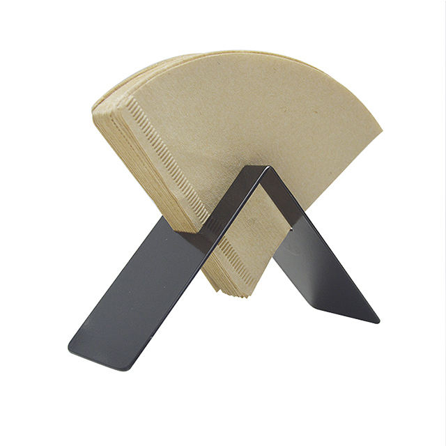 Porte-filtre à café en bois de haute qualité support de stockage de papier filtre à café support en V en bois